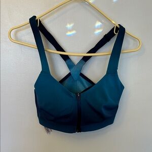 Victoria’s Secret Teal Zipper Front Sports Bra 34DD